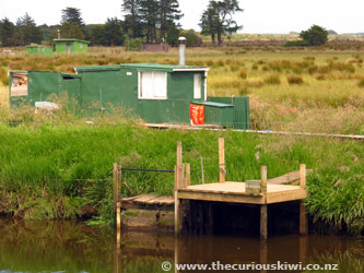 Whitebait huts on the Mataura River